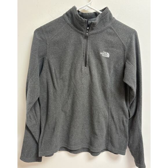 The North Face women's Small Polartec Classic Fleece Gray Quarter Zip Pullover - Picture 1 of 6